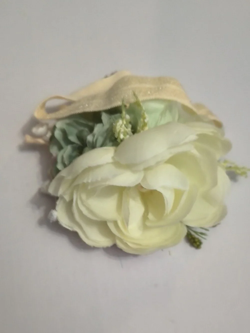 Floral Hair Bow – Ivory Bloom